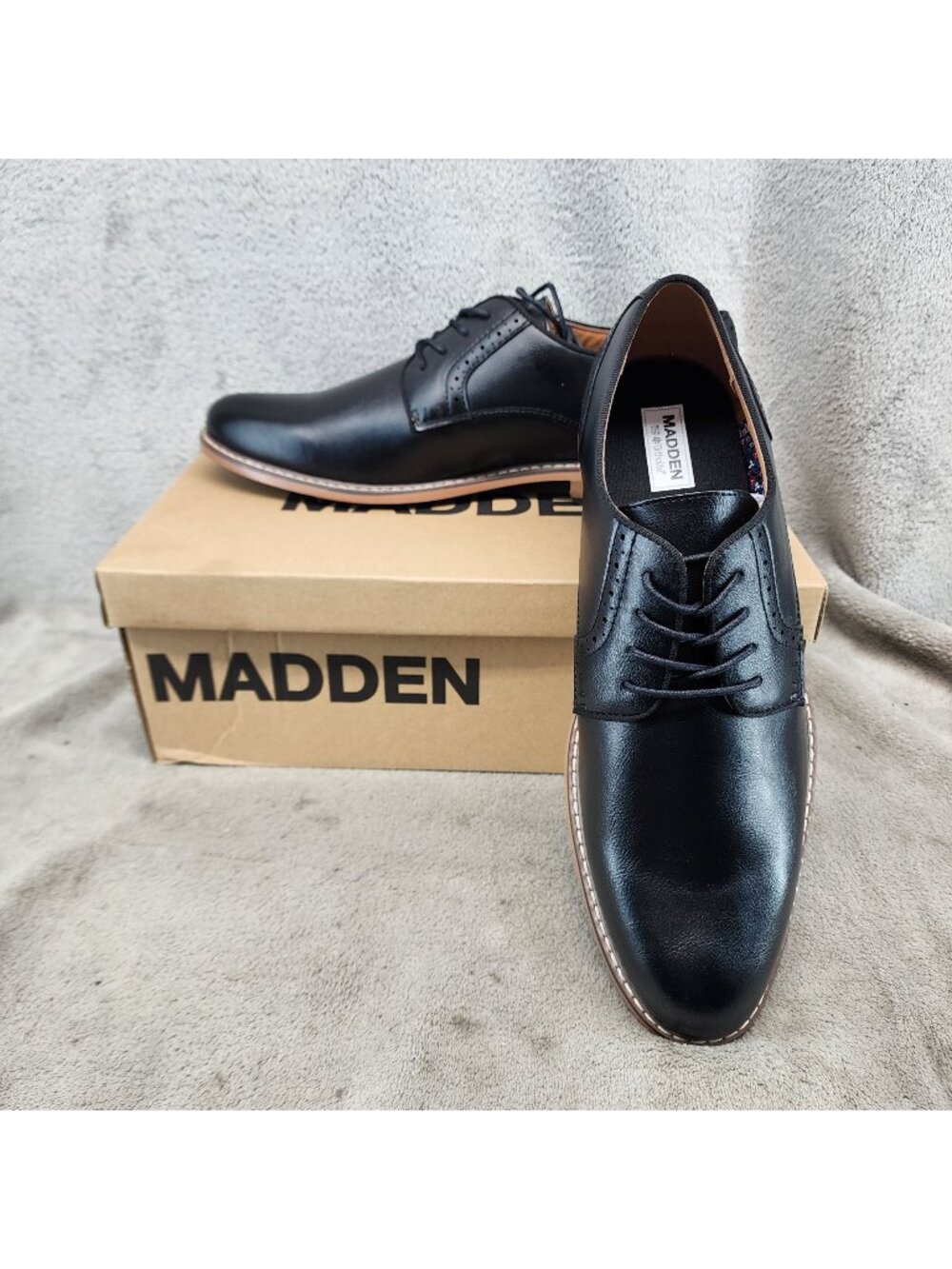 Madden Shoes Mens Size 12 Black Lace Up Oxford *NWT*